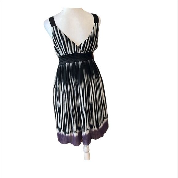 Forever 21 super cute black & white mini dress w/lavender around the bottom - Picture 3 of 16